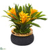 Silk Plants Direct Bromeliad Artificial Plant - Yellow - Pack of 1