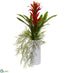 Silk Plants Direct Bromeliad Artificial Plant - Red - Pack of 1