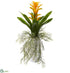 Silk Plants Direct Bromeliad Artificial Plant - Yellow - Pack of 1