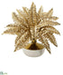 Silk Plants Direct Golden Boston Fern Artificial Plant - Pack of 1