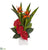 Silk Plants Direct Bird of Paradise, Anthurium and Sansevieria Artificial Plant - Pack of 1