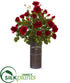Silk Plants Direct Garden Rose Artificial Plant - Red - Pack of 1