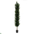 Silk Plants Direct Outdoor Olive Topiary Tree - Green - Pack of 2