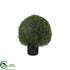 Silk Plants Direct Outdoor Cypress Ball Topiary Tree - Green - Pack of 2
