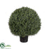 Silk Plants Direct Outdoor Cypress Ball Topiary Tree - Green - Pack of 2