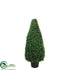 Silk Plants Direct Outdoor Basil Cone Topiary - Green - Pack of 2