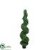Silk Plants Direct Outdoor Basil Spiral Topiary Tree - Green - Pack of 2