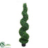 Silk Plants Direct Outdoor Basil Spiral Topiary Tree - Green - Pack of 2