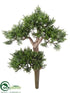 Silk Plants Direct Cedar Bonsai - Green - Pack of 6