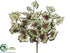 Silk Plants Direct Begonia Leaf Bush - Green Burgundy - Pack of 12