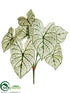 Silk Plants Direct Caladium Plant - Green Two Tone - Pack of 12
