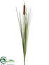Silk Plants Direct Cattail Bush - Brown Light - Pack of 24