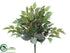 Silk Plants Direct Ficus Bush - Green Frosted - Pack of 12