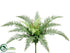 Silk Plants Direct Leather Fern Bush - Green Gray - Pack of 12