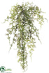 Silk Plants Direct Lace Fern Hanging Bush - Green - Pack of 24