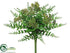 Silk Plants Direct Fern Bush - Green - Pack of 6