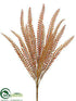 Silk Plants Direct Button Fern Bush - Orange Brown - Pack of 12