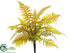 Silk Plants Direct Mixed Fern Bush - Green Gold - Pack of 12