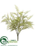 Silk Plants Direct Leather Fern Bush - Green - Pack of 12