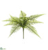 Silk Plants Direct Leather Fern Bush - Green - Pack of 6