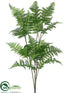 Silk Plants Direct Forest Fern Bush - Green Green - Pack of 12