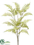Silk Plants Direct Forest Fern Bush - Green Light - Pack of 12