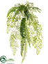 Silk Plants Direct Hanging Fern Bush - Green - Pack of 12