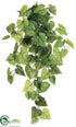 Silk Plants Direct Potato Leaf Hanging Bush - Green Light - Pack of 12