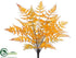 Silk Plants Direct Leather Fern Bush - Orange Yellow - Pack of 6