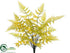 Silk Plants Direct Leather Fern Bush - Yellow Moss - Pack of 6