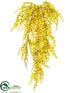 Silk Plants Direct Curley Fern Hanging Bush - Yellow Moss - Pack of 12
