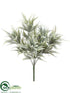 Silk Plants Direct Fern Bush - Green Frosted - Pack of 24