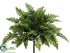 Silk Plants Direct Leather Fern Bush - Green Dark - Pack of 24