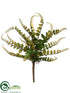 Silk Plants Direct Button Fern Bush - Green - Pack of 24