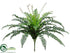 Silk Plants Direct Fishtail Fern Bush - Green - Pack of 4