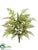 Leather Fern Bush - Green - Pack of 3