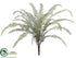 Silk Plants Direct Woodland Fern Bush - Green Gray - Pack of 12
