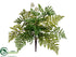 Silk Plants Direct Leather Fern Bush - Green - Pack of 12