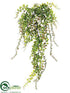 Silk Plants Direct Button Fern, Berry Hanging Bush - Green - Pack of 24