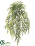 Silk Plants Direct Mini Maidenhair Fern Hanging Bush - Green - Pack of 12