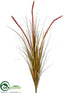 Silk Plants Direct Foxtail Grass Bush - Rust Orange - Pack of 12