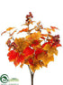 Silk Plants Direct Grape Leaf, Berry Bush - Orange Green - Pack of 6