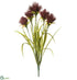 Silk Plants Direct Pompon Grass Bush - Burgundy - Pack of 12