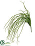 Silk Plants Direct Hanging Grass Bush - Green - Pack of 12