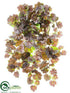 Silk Plants Direct Geranium Leaf Hanging Bush - Green Mauve - Pack of 12