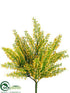 Silk Plants Direct Mini Heather Bush - Yellow - Pack of 36