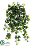 Silk Plants Direct Ivy Hanging Plant - Green Variegated - Pack of 6