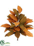 Silk Plants Direct Magnolia Leaf Bush - Burgundy Brown - Pack of 6