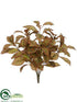 Silk Plants Direct Laurel Leaf Bush - Green Burgundy - Pack of 12