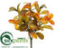 Silk Plants Direct Laurel Leaf Bush - Orange Green - Pack of 12